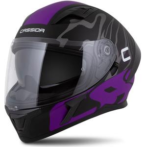 Cassida Orbit Multivers Integralhelm mattschwarz-lila-grau-weiß