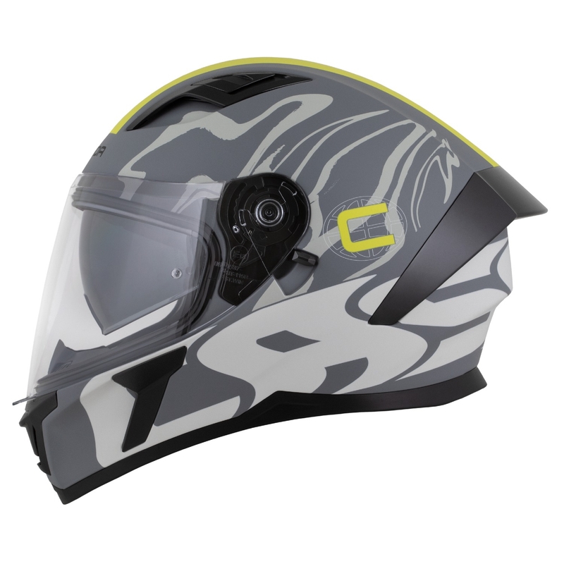 Cassida Orbit Multivers Integralhelm mattgrau-fluogelb-schwarz
