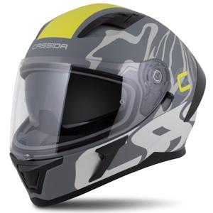 Cassida Orbit Multivers Integralhelm mattgrau-fluogelb-schwarz