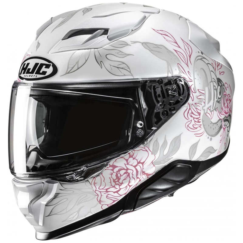 Integralhelm Motorrad HJC F71 Eliz MC8 weiß-grau