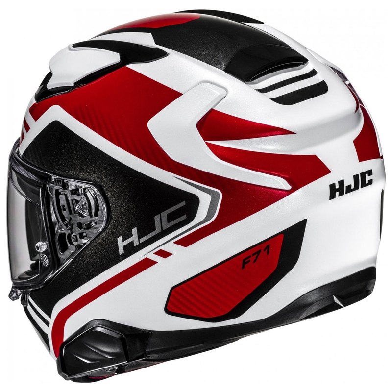Integralhelm Motorrad HJC F71 Tozz MC1 weiß-rot-schwarz