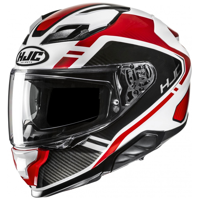 Integralhelm Motorrad HJC F71 Tozz MC1 weiß-rot-schwarz