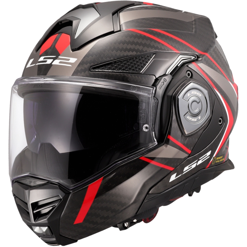 Motorrad-Klapphelm LS2 FF901 Advant XC Future II schwarz-rot