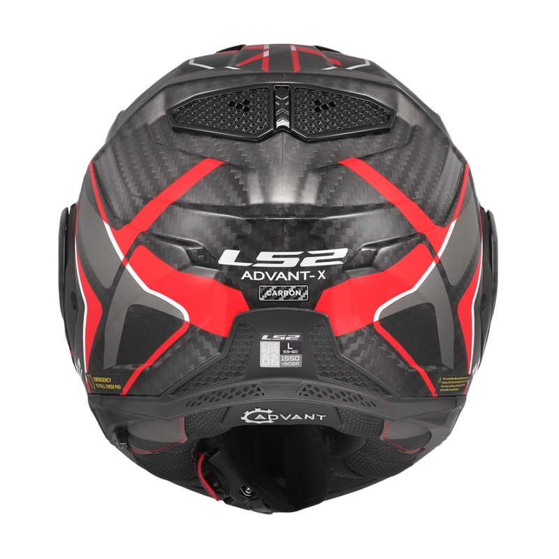 Motorrad-Klapphelm LS2 FF901 Advant XC Future II schwarz-rot