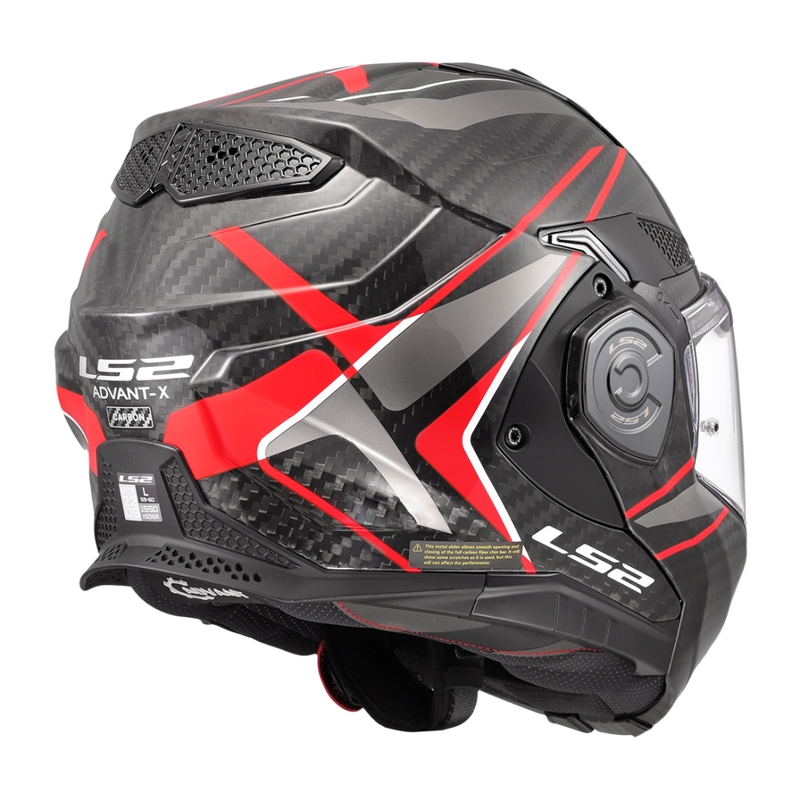 Motorrad-Klapphelm LS2 FF901 Advant XC Future II schwarz-rot