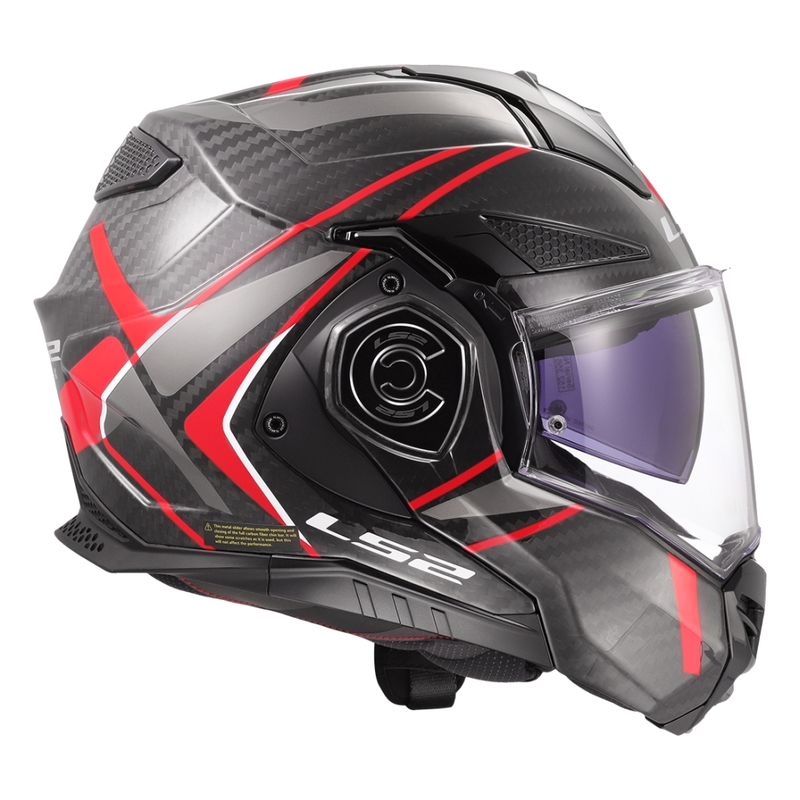 Motorrad-Klapphelm LS2 FF901 Advant XC Future II schwarz-rot