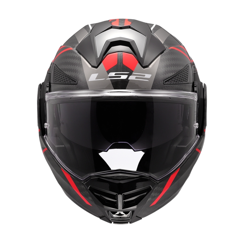Motorrad-Klapphelm LS2 FF901 Advant XC Future II schwarz-rot