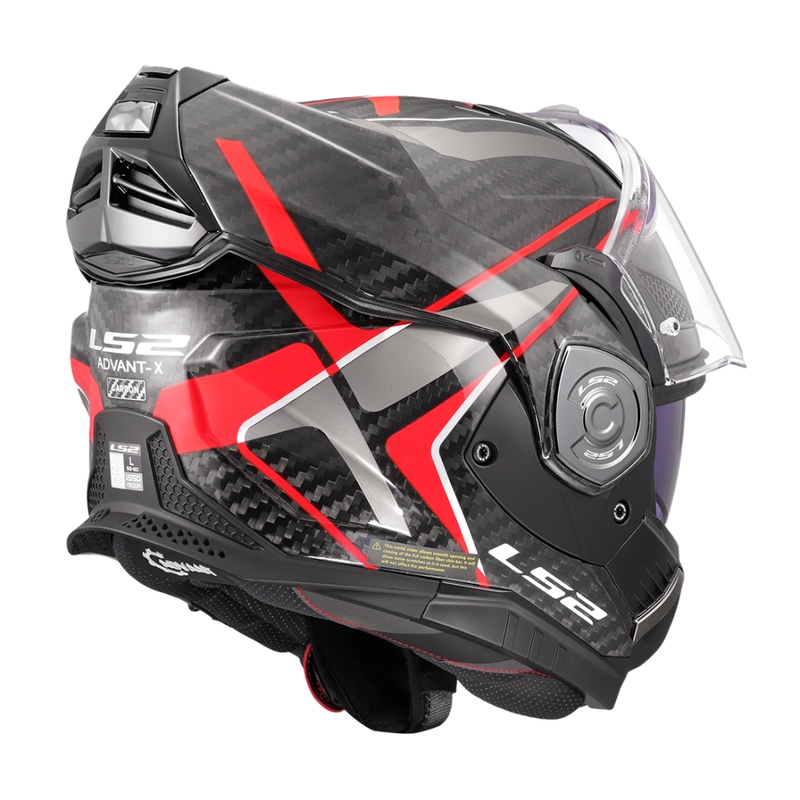 Motorrad-Klapphelm LS2 FF901 Advant XC Future II schwarz-rot
