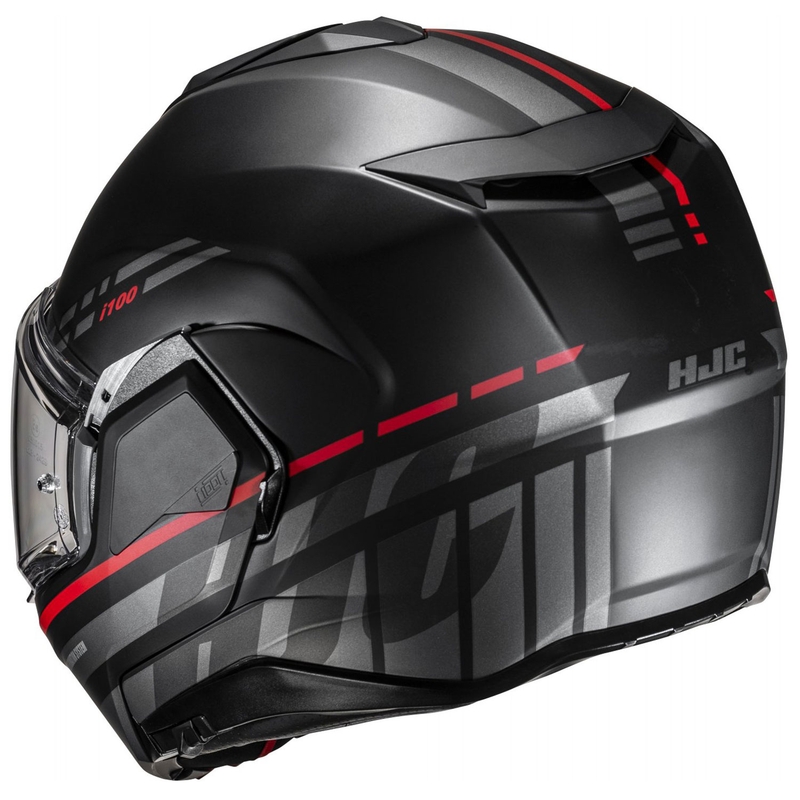Klappbarer Motorradhelm HJC i100 Sysma MC1SF grau-schwarz