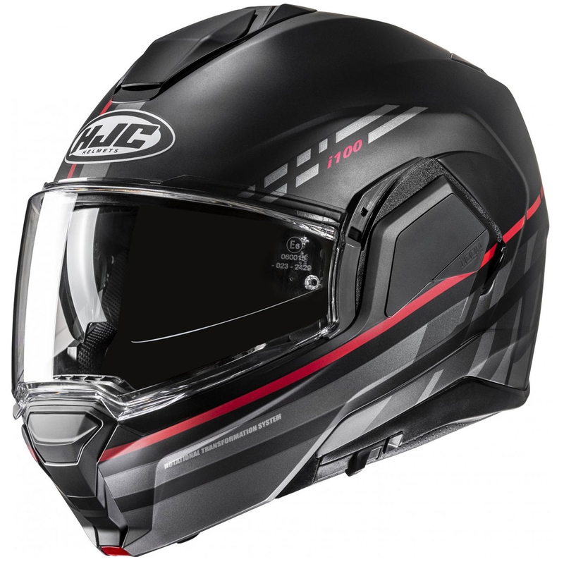 Klappbarer Motorradhelm HJC i100 Sysma MC1SF grau-schwarz