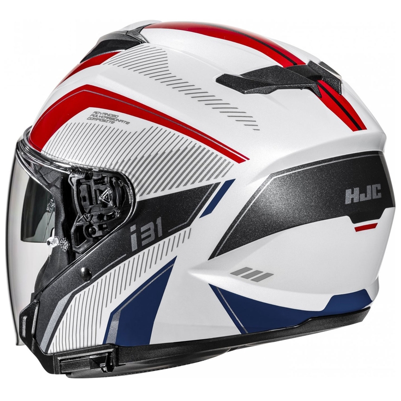 Offener Motorradhelm HJC i31 Reno MC21 weiß-rot-blau