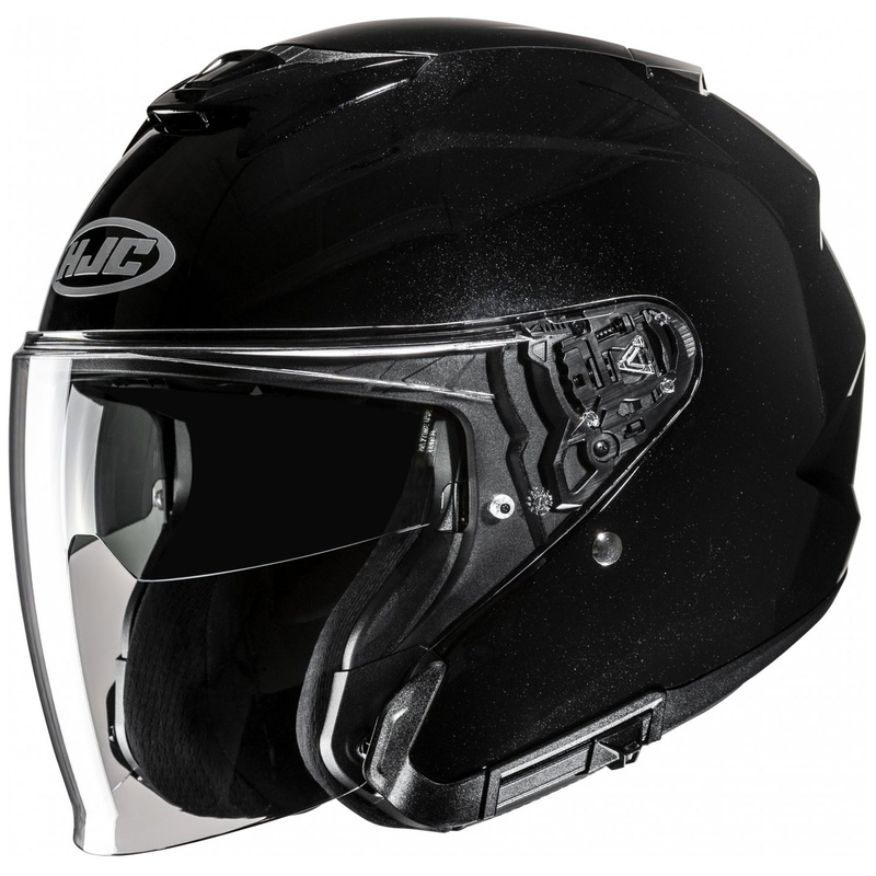 Offener Motorradhelm HJC i31 Solid metallic schwarz