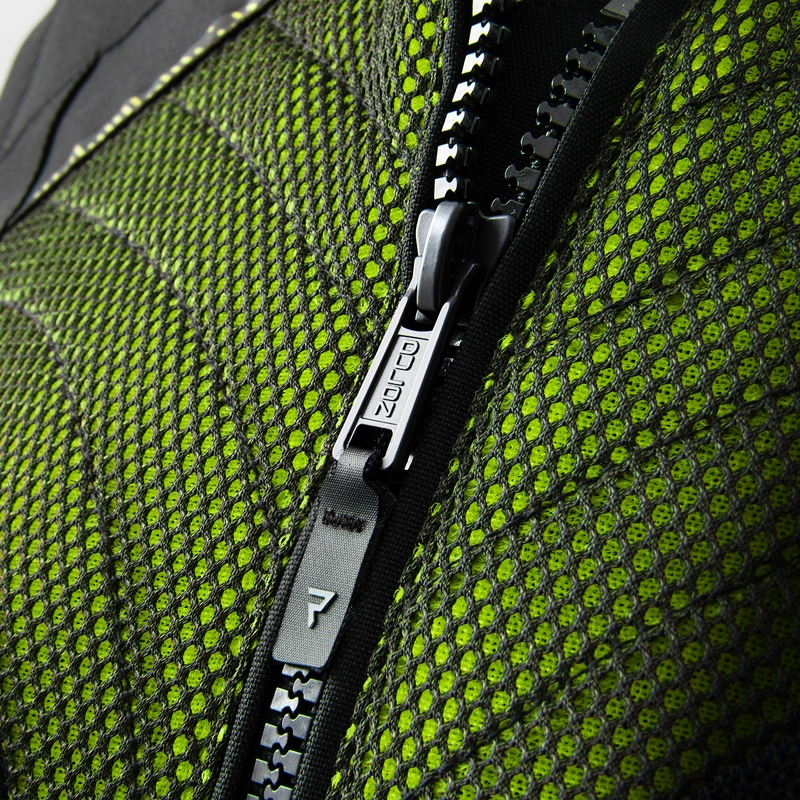 Damen-Motorradjacke Rebelhorn Jax schwarz-fluogelb