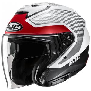 Offener Motorradhelm HJC i31 Tevis MC1SF weiß-schwarz-rot