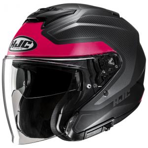 Offener Motorradhelm HJC i31 Tevis MC8SF rot-schwarz