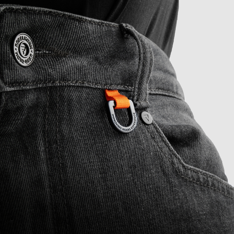 Motorradjeans Rebelhorn Vandal Mono schwarz gewaschen