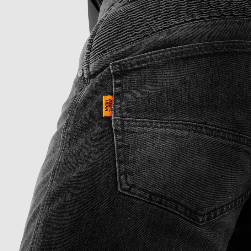 Motorradjeans Rebelhorn Vandal Mono schwarz gewaschen