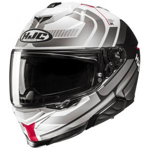 HJC i71 Viz MC1SF Weiß-Grau-Schwarzer Integral-Motorradhelm