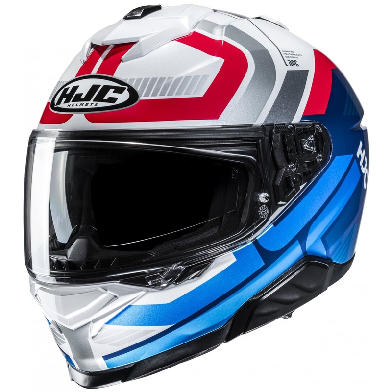 HJC i71 Viz MC21 Weiß-Blau-Rot Integraler Motorradhelm