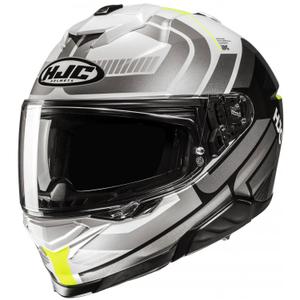HJC i71 Viz MC3H Grau-Weißer Integral-Motorradhelm