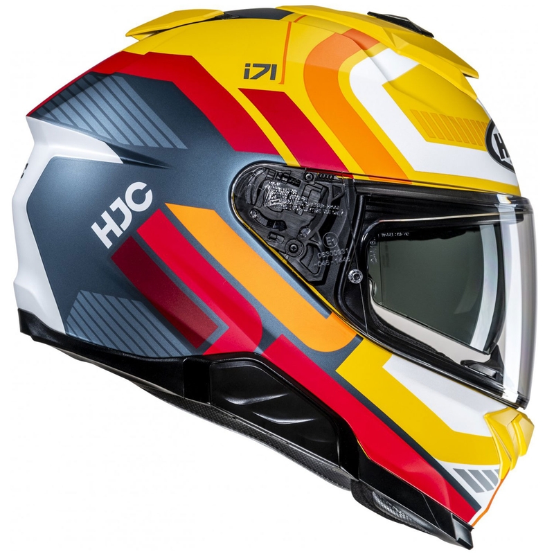 HJC i71 Viz MC3SF Gelb-Rot-Schwarz Integraler Motorradhelm
