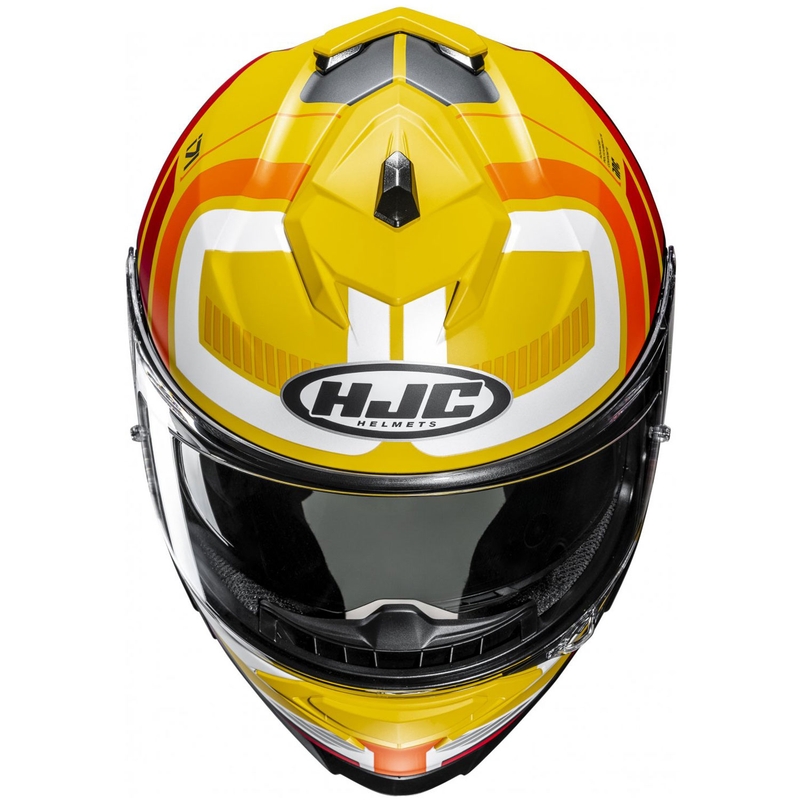 HJC i71 Viz MC3SF Gelb-Rot-Schwarz Integraler Motorradhelm