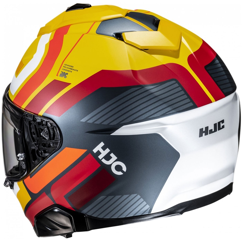 HJC i71 Viz MC3SF Gelb-Rot-Schwarz Integraler Motorradhelm