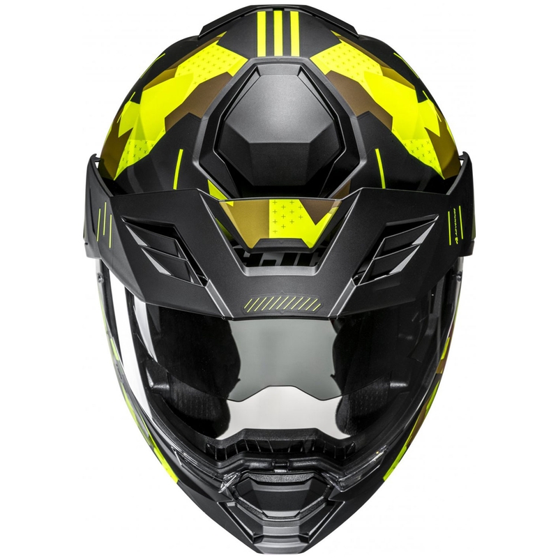 Klapphelm Motorrad HJC i80 Roki MC3HSF neongelb-schwarz