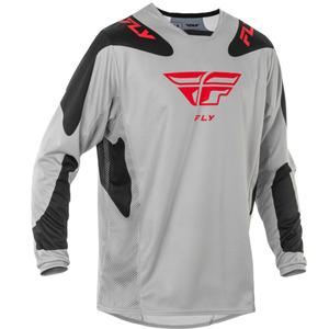 Motocross-Trikot FLY Racing Kinetic Sym grau-rot-schwarz