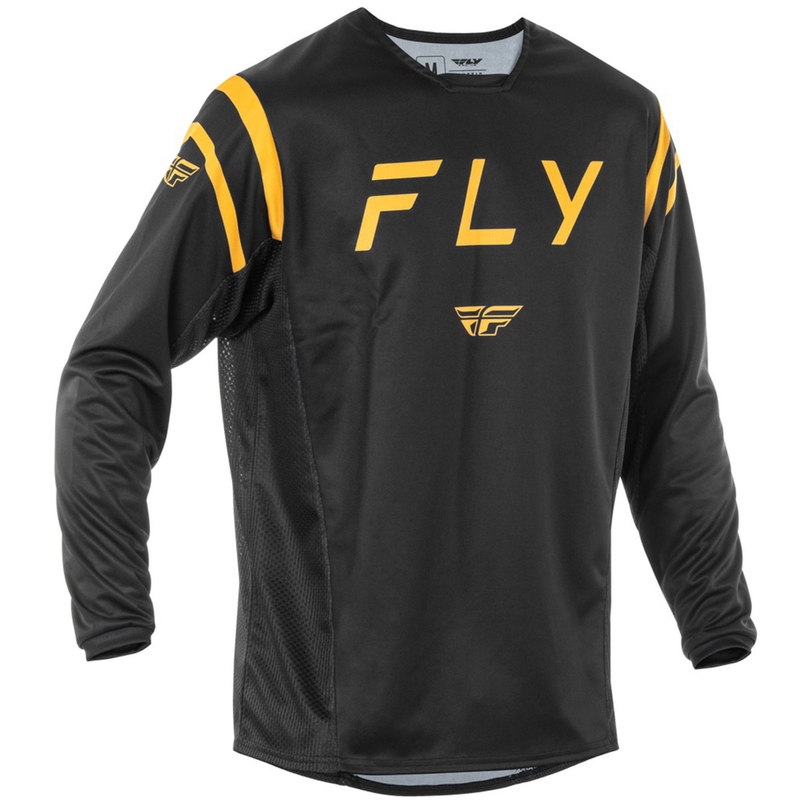 Motocross-Trikot FLY Racing Kinetic Center schwarz und gold