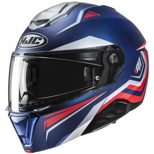 Klappbarer Motorradhelm HJC i91 Tricus MC21SF blau-rot-grau