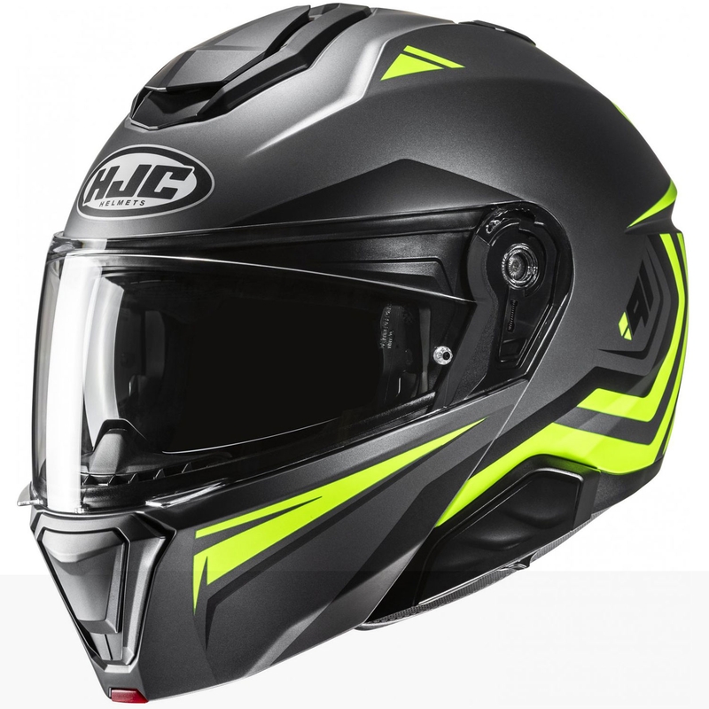 HJC i91 Tricus MC3HSF hochklappbarer Motorradhelm schwarz-fluo gelb