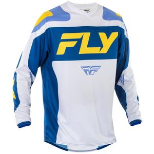 Motocross-Trikot FLY Racing F-16 weiß-blau-gelb