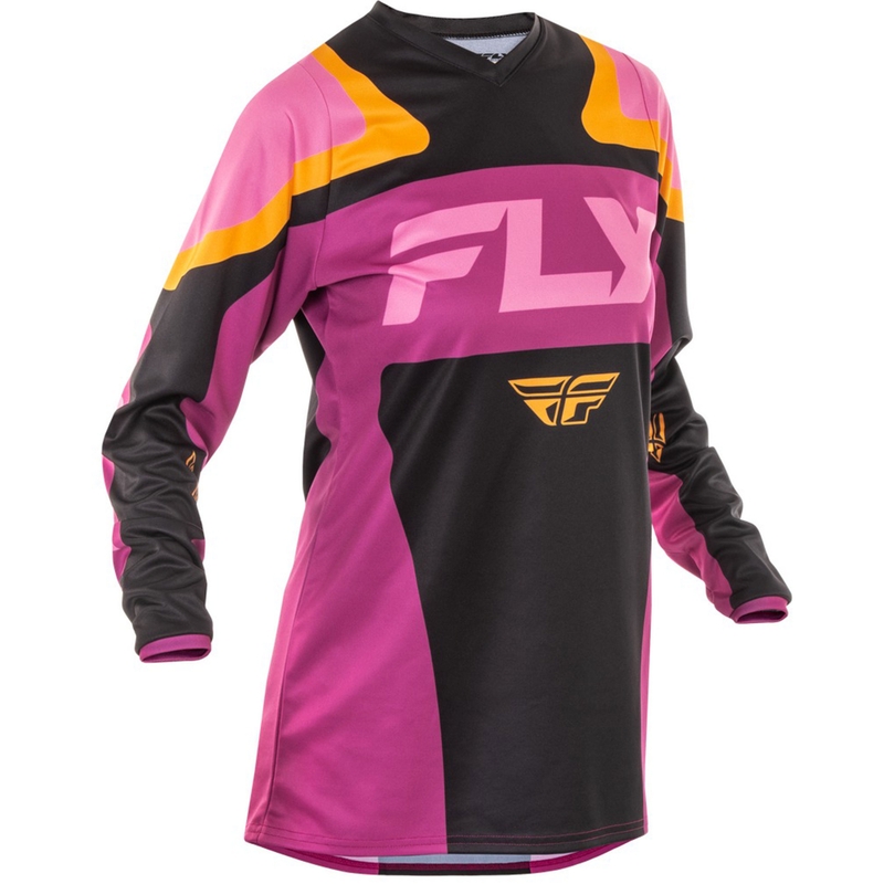 FLY Racing F-16 Damen Motocross-Trikot Schwarz-Gelb