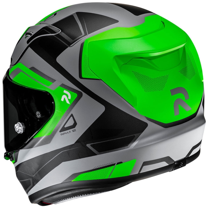 Integralhelm Motorrad HJC RPHA 12 Brels MC4HSF grün-grau-schwarz