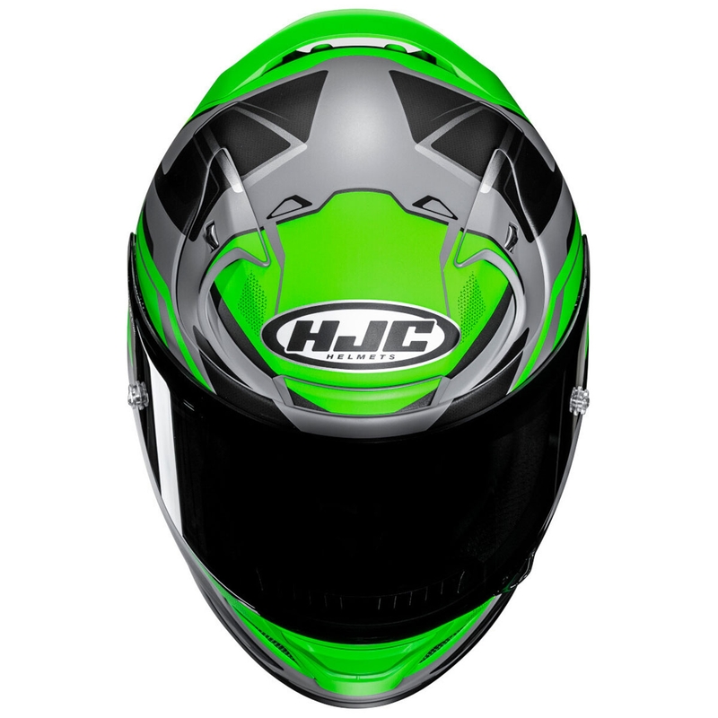 Integralhelm Motorrad HJC RPHA 12 Brels MC4HSF grün-grau-schwarz