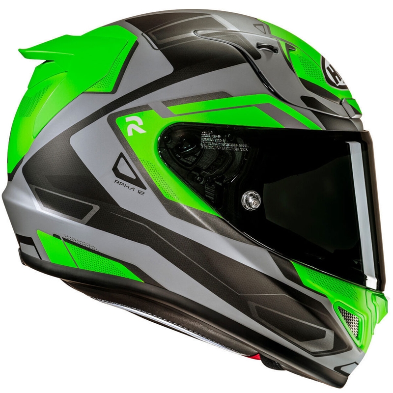 Integralhelm Motorrad HJC RPHA 12 Brels MC4HSF grün-grau-schwarz