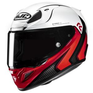 Integrierter Motorradhelm HJC RPHA 12 Kos MC1 weiß-rot-schwarz