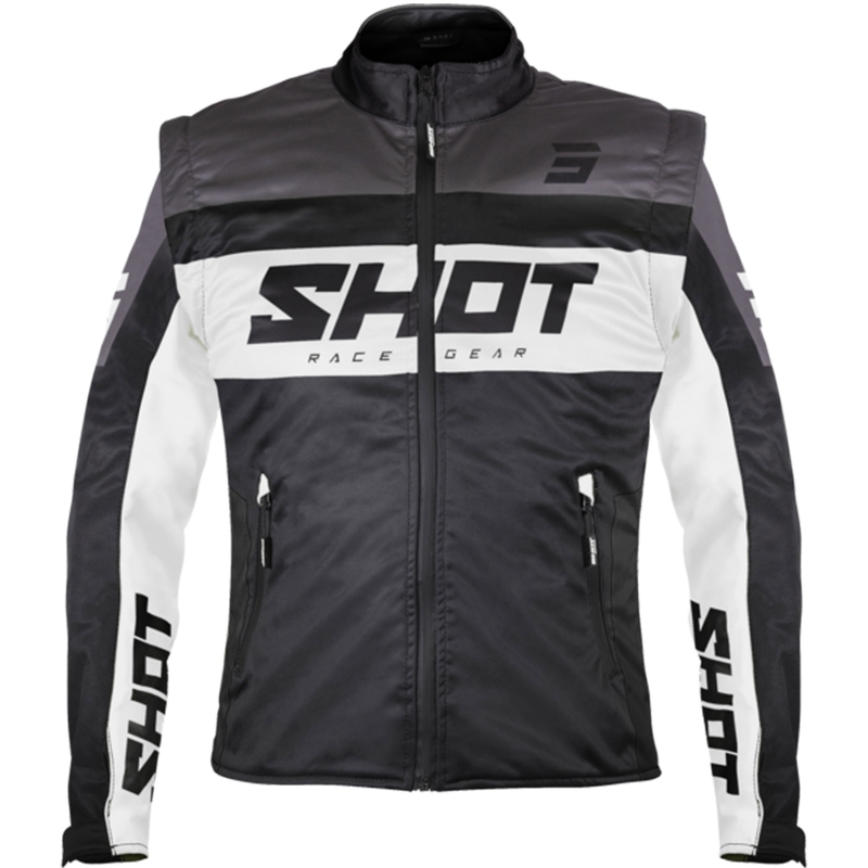 Softshelljacke Shot Softshell Lite schwarz und weiß