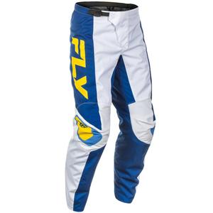 Motocrosshose FLY Racing F-16 weiß-blau-gelb