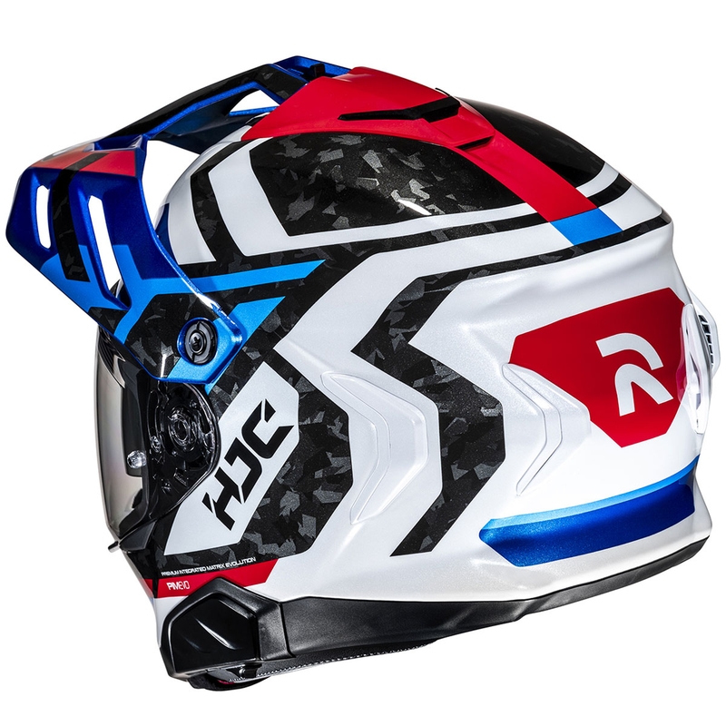 Enduro-Motorradhelm HJC RPHA 60 Dakar MC21 blau-schwarz-weiß