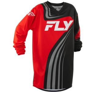 FLY Racing F-16 schwarz-rot-weißes Kinder-Motocross-Trikot