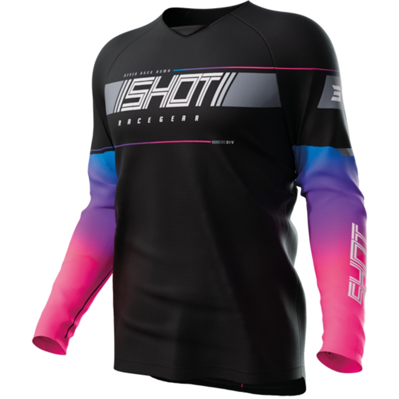 Kinder Motocross Trikot Shot Indy schwarz Ausverkauf