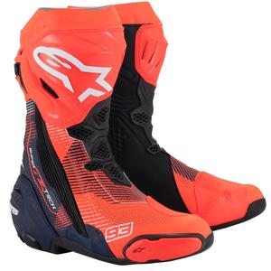 Motorradstiefel Alpinestars Supertech R Vented Limited Edition MM93 Marc Marquez Fluo Rot-Blau-Schwarz