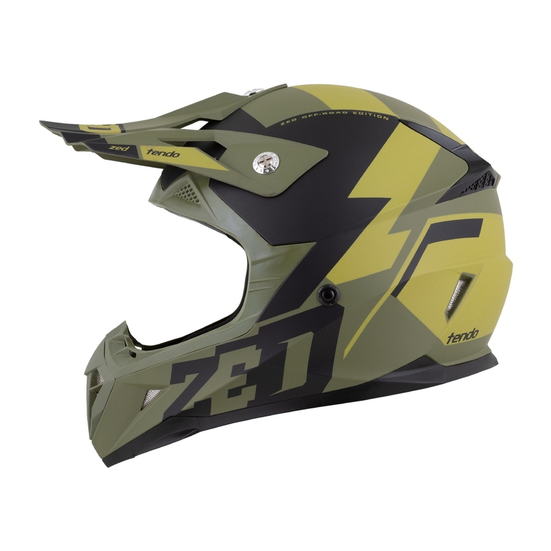 Motocross-Helm ZED X1.9 Tendo dunkelgrün-hellgrün