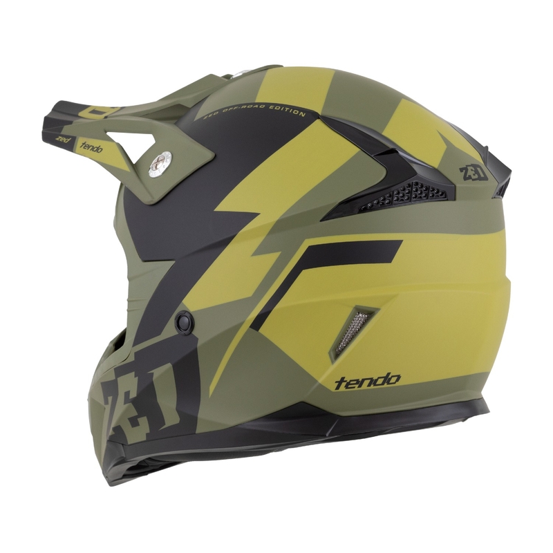 Motocross-Helm ZED X1.9 Tendo dunkelgrün-hellgrün