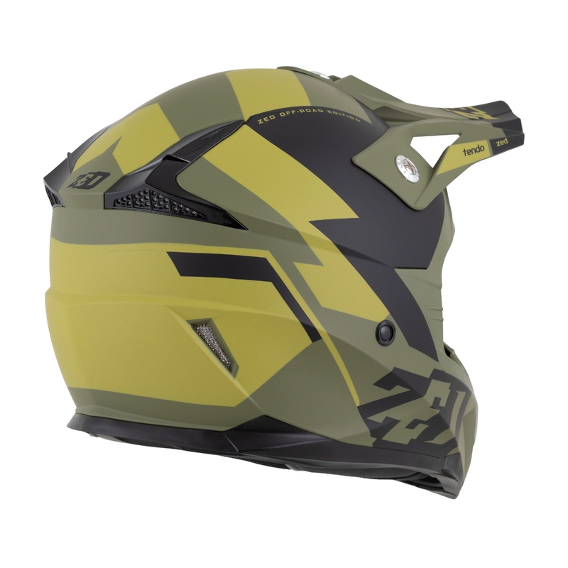 Motocross-Helm ZED X1.9 Tendo dunkelgrün-hellgrün