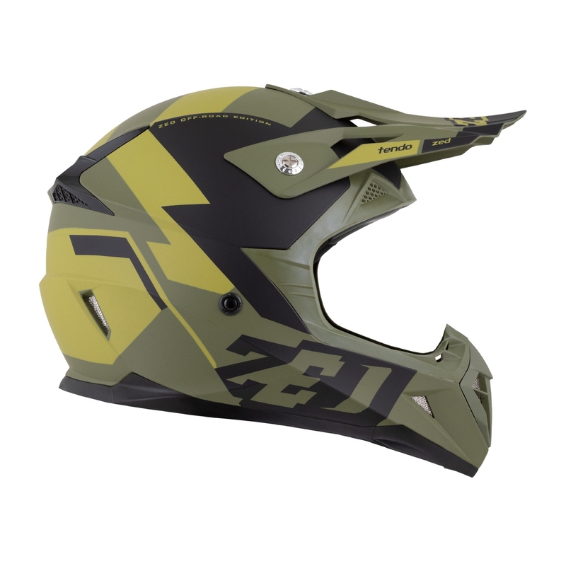 Motocross-Helm ZED X1.9 Tendo dunkelgrün-hellgrün