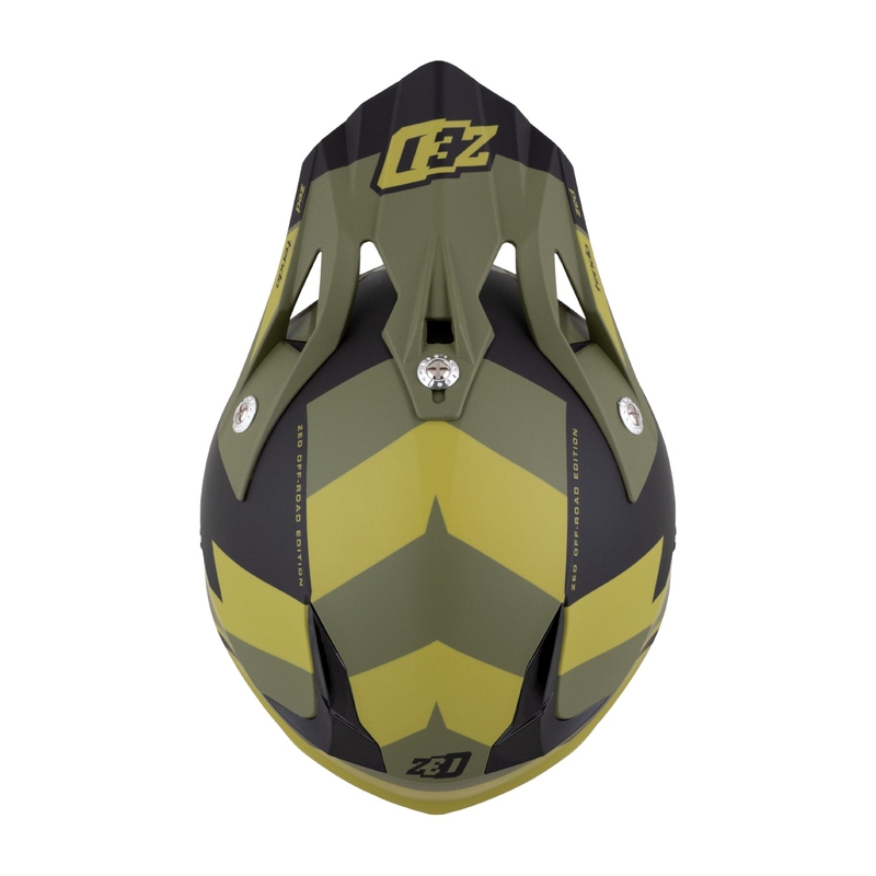 Motocross-Helm ZED X1.9 Tendo dunkelgrün-hellgrün