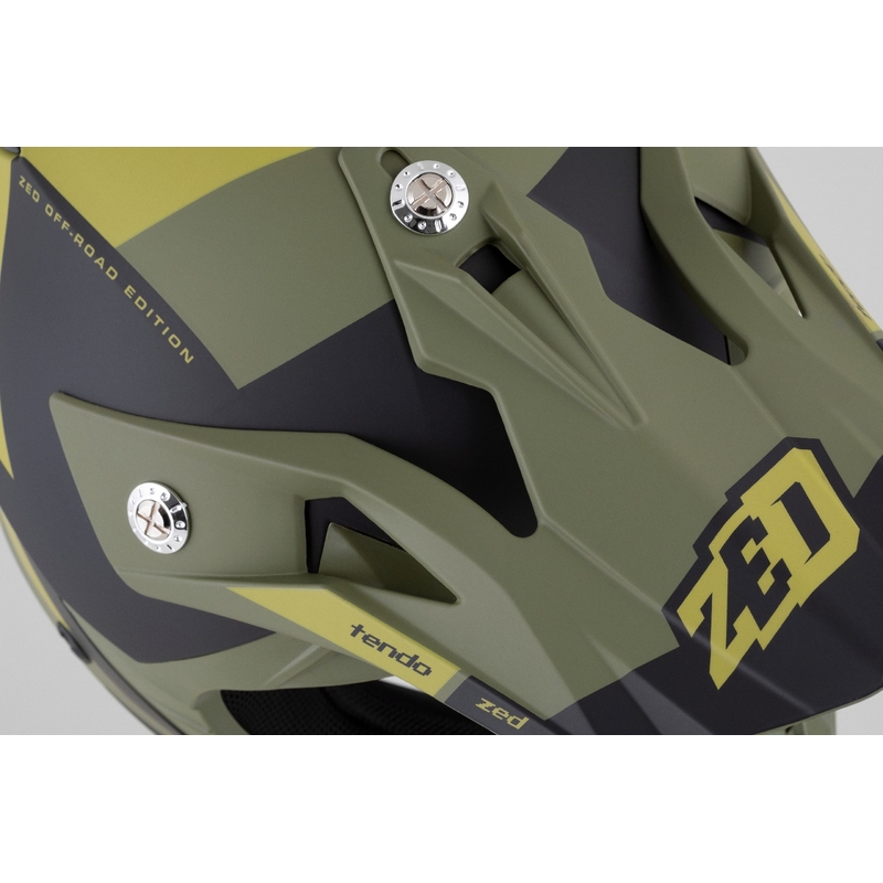 Motocross-Helm ZED X1.9 Tendo dunkelgrün-hellgrün